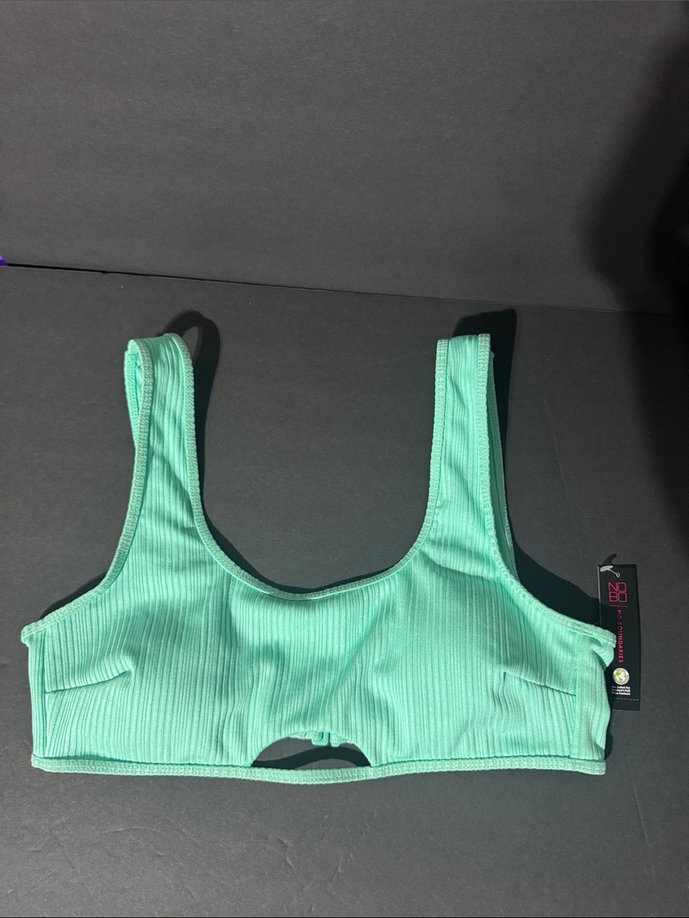 No Boundaries Aqua Bikini Top NWT size L